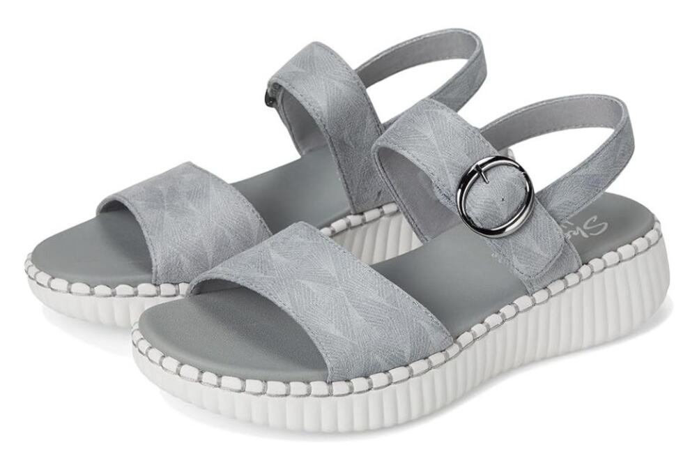SKECHERS Womens Wilshire Boulevard Illusion of Love Sandals Size 7 Grey NIB